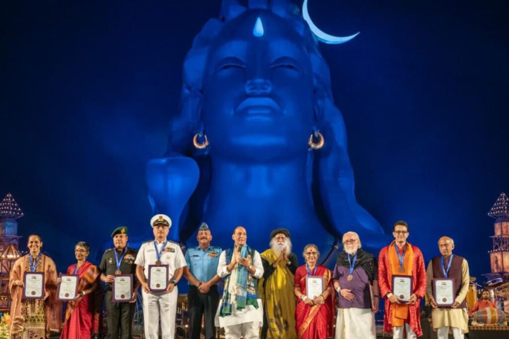 Mahashivratri At Isha: Rajnath Singh, Sadhguru Celebrate Nation-Builders With Bhavya Bharat Awards