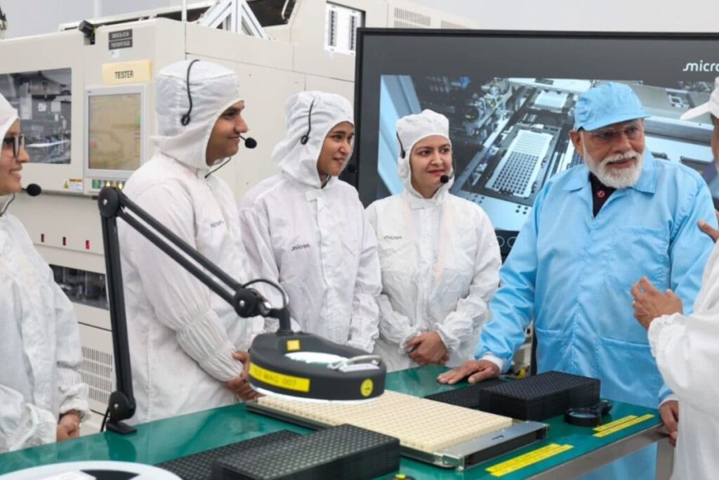 PM Modi Inaugurates India's First Domestic Chip Facility In Gujarat's Sanand