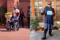 Shashi Tharoor Fractures Feet After Fall At Parliament Stairs, Attends Session In Wheelchair