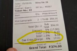 'Did They Boil It?': Bengaluru Cafe's 5% 'Gas Crisis' Fee On Lemonade Sparks Online Debate