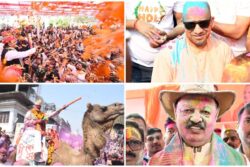 Black Goggles To Camel Rides: How UP's Political Bigwigs Celebrated Holi This Year