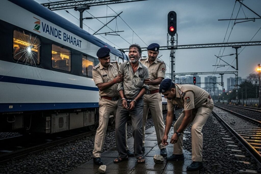 Upset With Girlfriend, Weed-Intoxicated Man Pelts Stones At Vande Bharat Train Near Thane