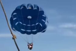 Parasailing Cable Snaps Mid-Air At Baga Beach In Goa, Tourist Rescued Safely | Video