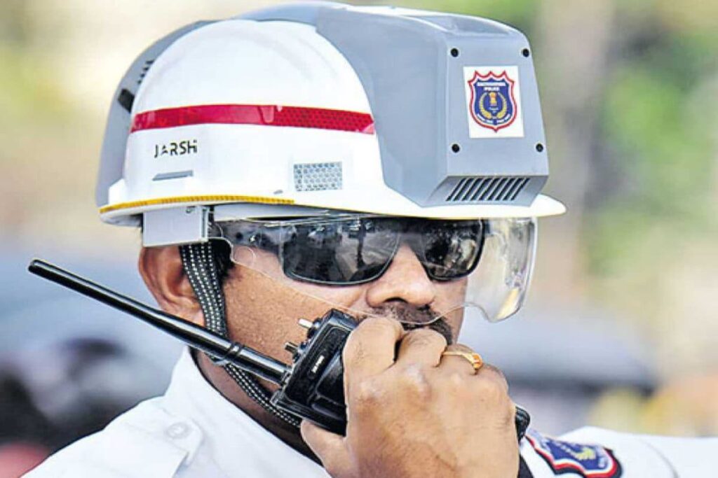 Kanpur Traffic Cops Get Head Start On Tackling Scorching Summer With AC Helmets
