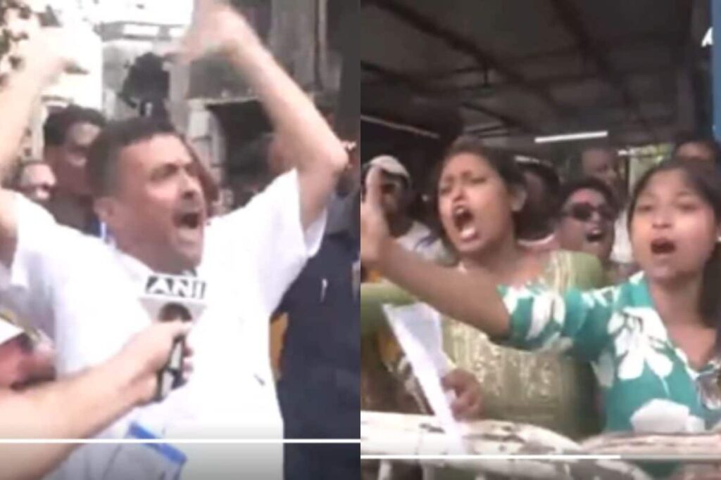'Joy Bangla' Vs 'Jai Sri Ram': TMC Supporters, Suvendu Adhikari Face-Off Near Poll Booth | Watch