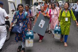 In Photos: Polling Booths To Barricades, West Bengal Prepares For Voting Day