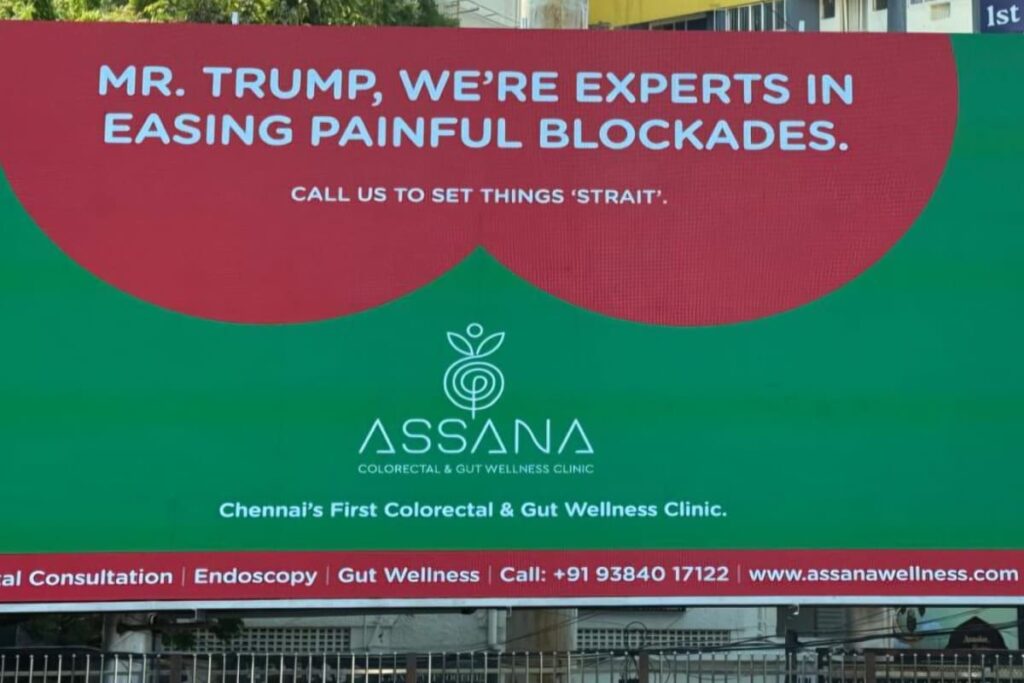 'Mr Trump, We Ease Painful Blockades': Chennai Clinic's Cheeky Billboard Goes Viral — Then Vanishes