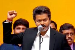 Photos: Vijay Takes Oath As Tamil Nadu Chief Minister, Trisha Krishnan Among VIP Guests