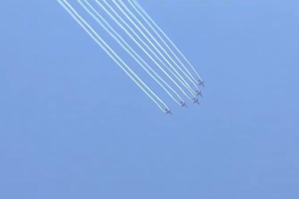 Video: IAF's Surya Kiran Acrobatics Team Perform Air Show During Somnath Amrut Mahotsav