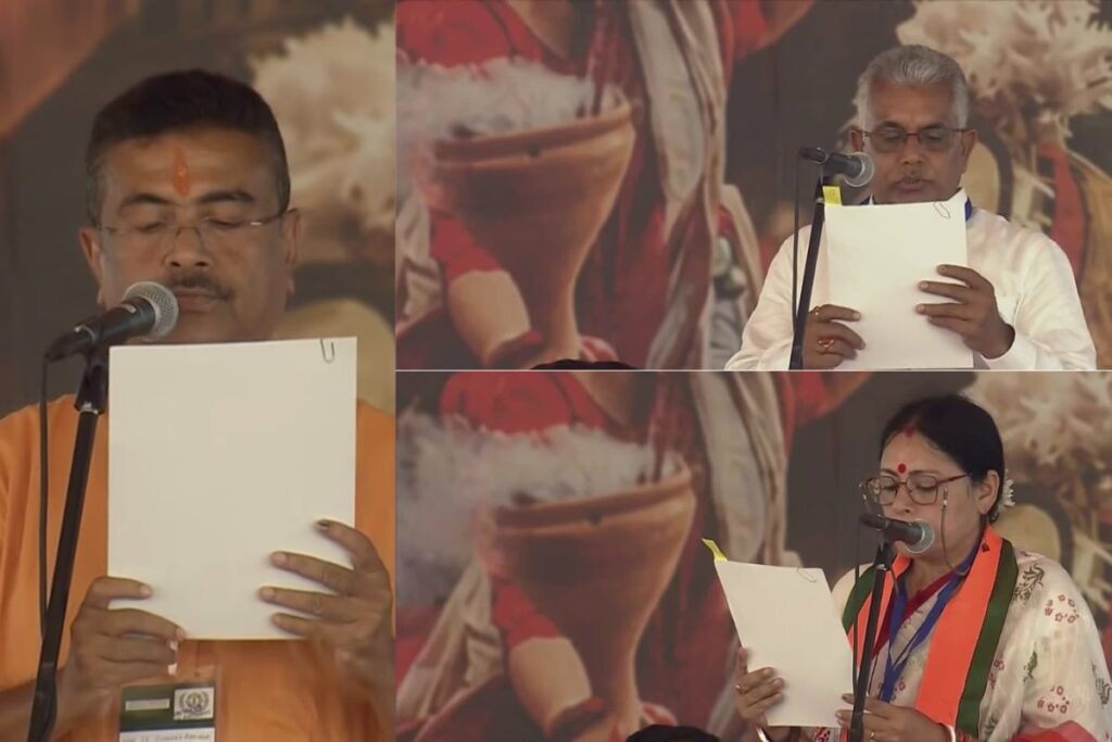Dilip Ghosh, Agnimitra Paul, Nisith Pramanik Among Key Faces In Suvendu Adhikari's Cabinet