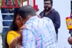 'Uncomfortable To Watch': Kerala Congress Leader Tries To Hug Female MLA As She Resists | Video